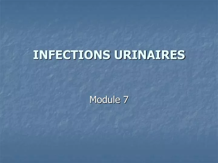 infections urinaires