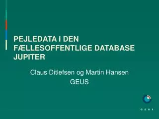 pejledata i den f llesoffentlige database jupiter