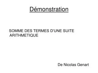 d monstration