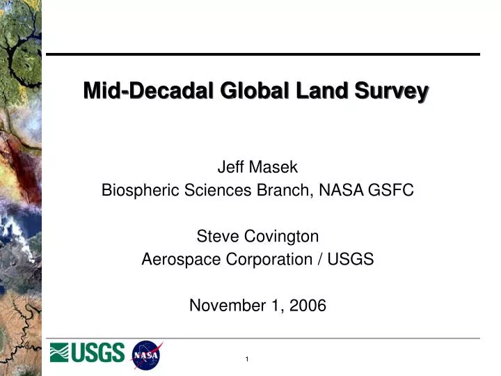 mid decadal global land survey