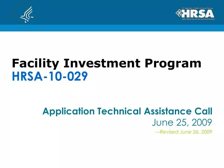 facility investment program hrsa 10 029