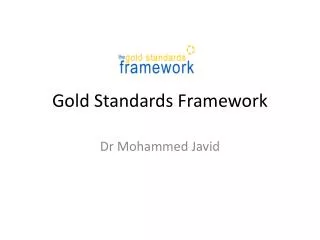 Gold Standards Framework