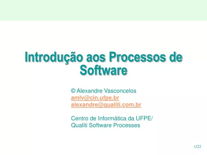 introdu o aos processos de software