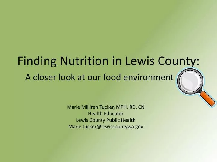 finding nutrition in lewis county