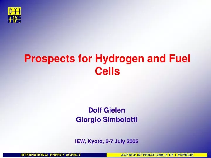 prospects for hydrogen and fuel cells