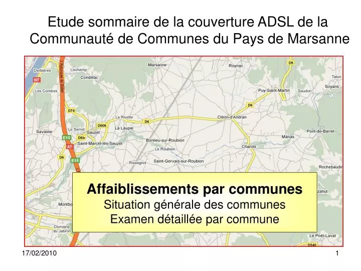 affaiblissements par communes situation g n rale des communes examen d taill e par commune