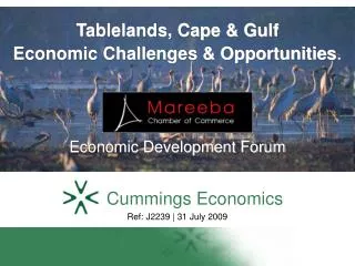 Tablelands, Cape &amp; Gulf Economic Challenges &amp; Opportunities .