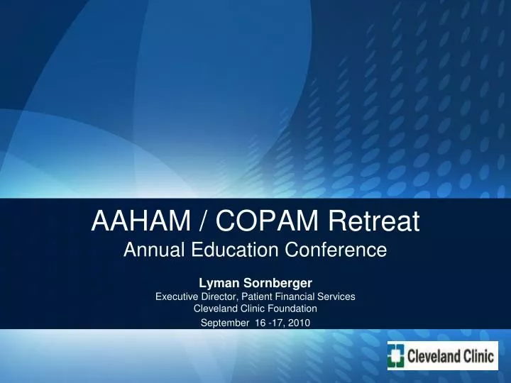 aaham copam retreat annual education conference