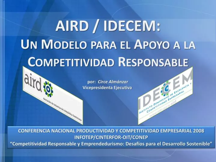 aird idecem un modelo para el apoyo a la competitividad responsable