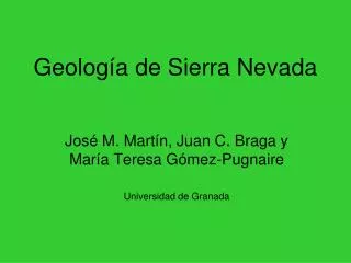 Geología de Sierra Nevada