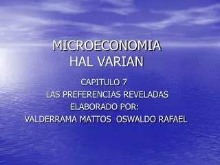 MICROECONOMIA HAL VARIAN