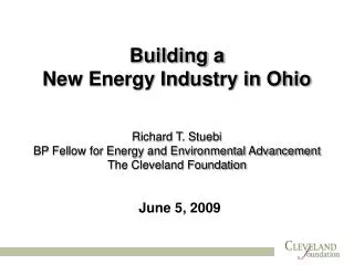 Building a New Energy Industry in Ohio