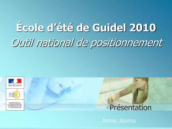 cole d t de guidel 2010 outil national de positionnement