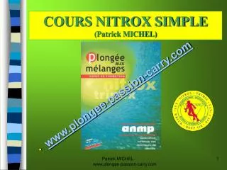 COURS NITROX SIMPLE (Patrick MICHEL)