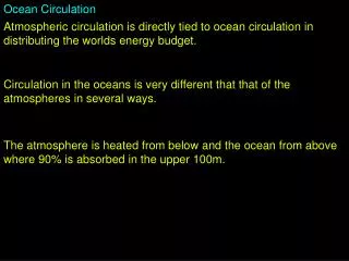 Ocean Circulation