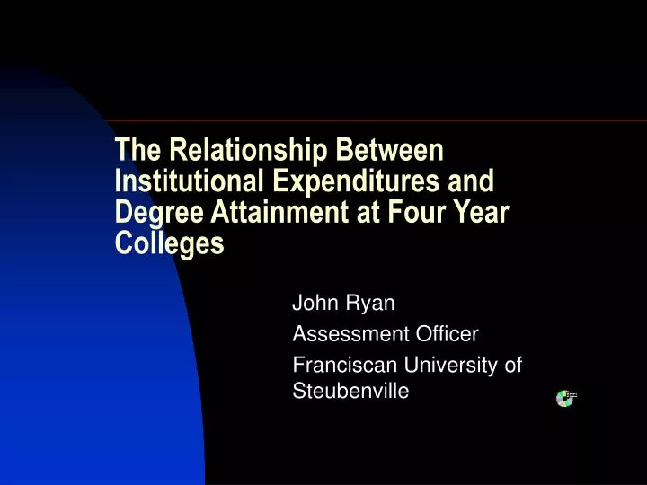 the relationship between institutional expenditures and degree attainment at four year colleges