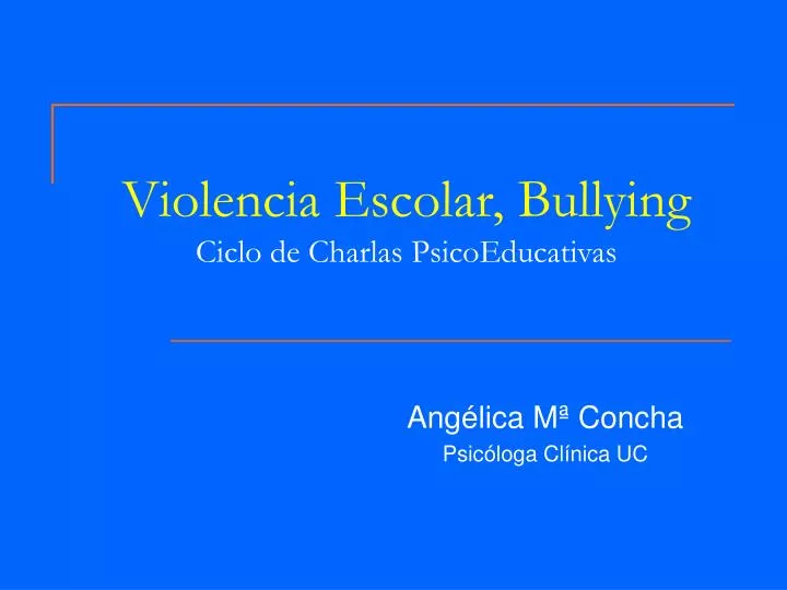 violencia escolar bullying ciclo de charlas psicoeducativas