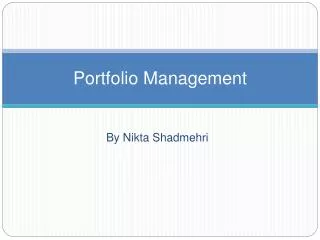 portfolio management