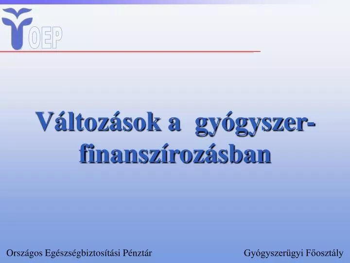 v ltoz sok a gy gyszer finansz roz sban