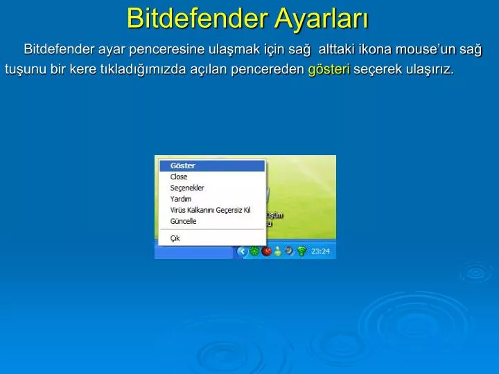 bitdefender ayarlar