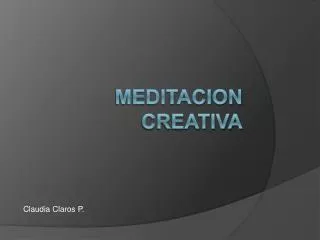 meditacion creativa