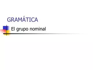 gram tica