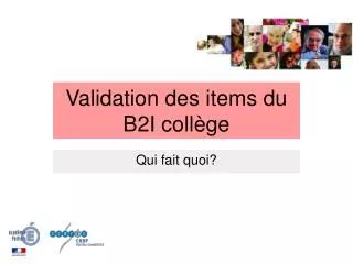 validation des items du b2i coll ge