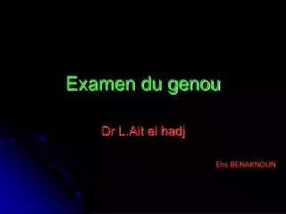examen du genou