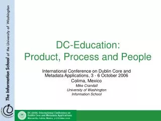 DC-Education: Product, Process and People
