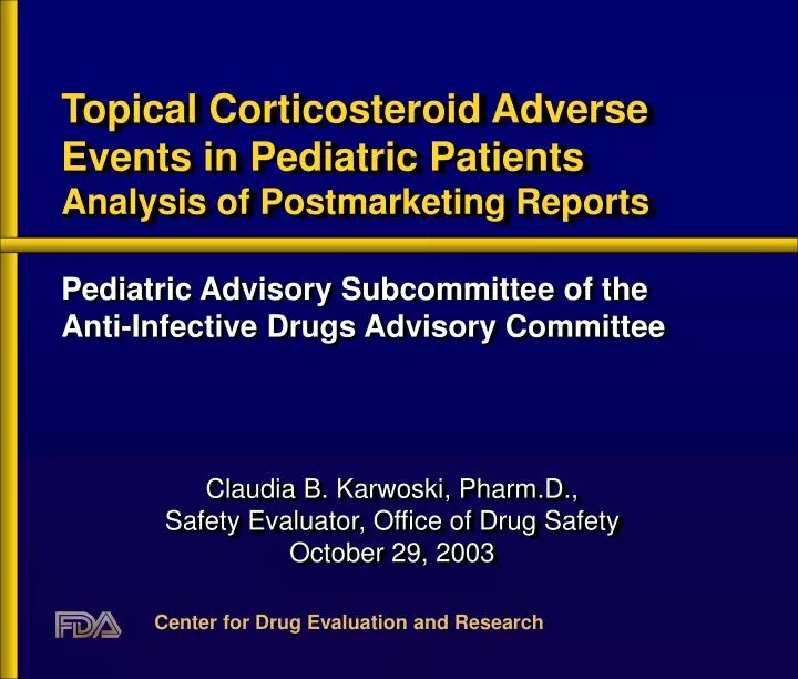topical corticosteroid adverse events in pediatric patients analysis of postmarketing reports