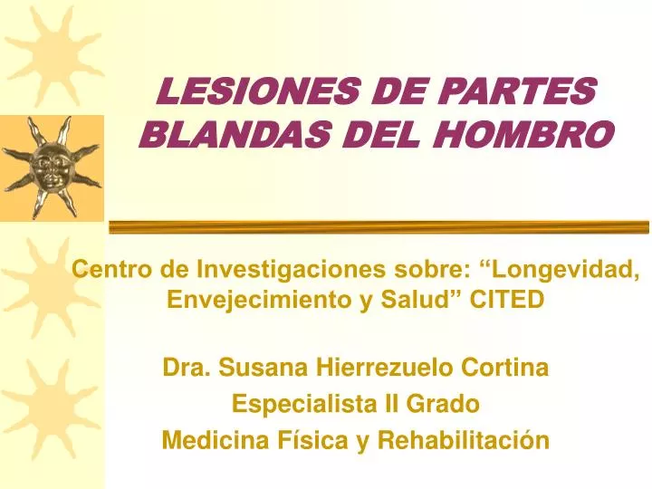 lesiones de partes blandas del hombro