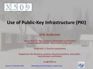 Use of Public-Key Infrastructure (PKI)
