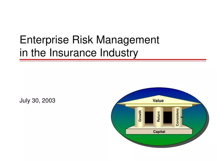 enterprise risk management in the insurance industry