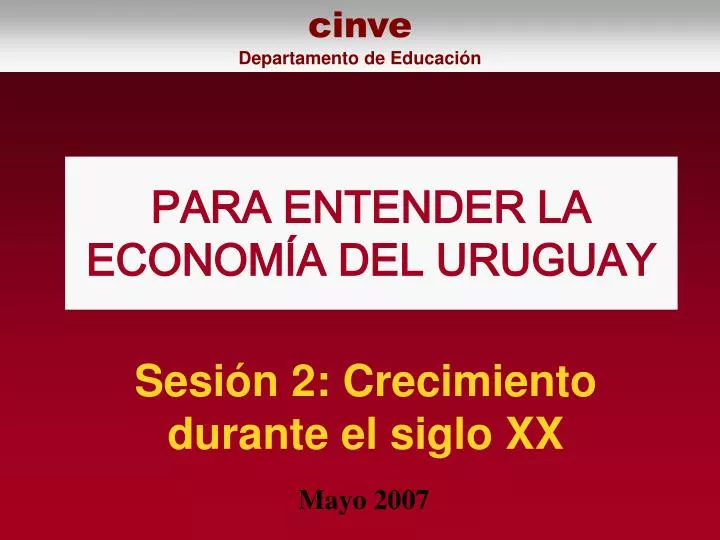 para entender la econom a del uruguay