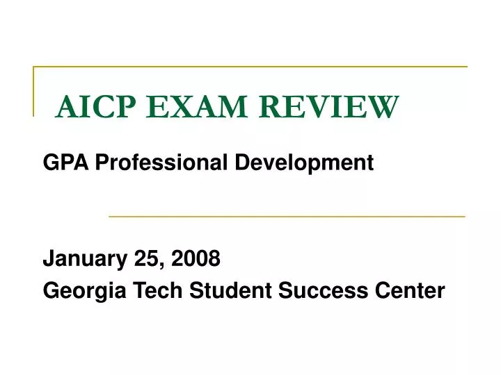 aicp exam review