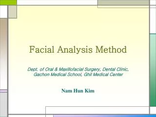Facial Analysis Method