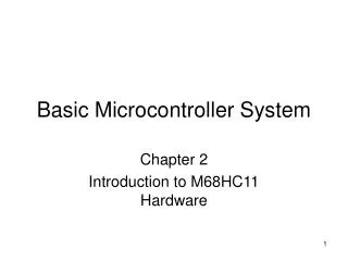 Basic Microcontroller System