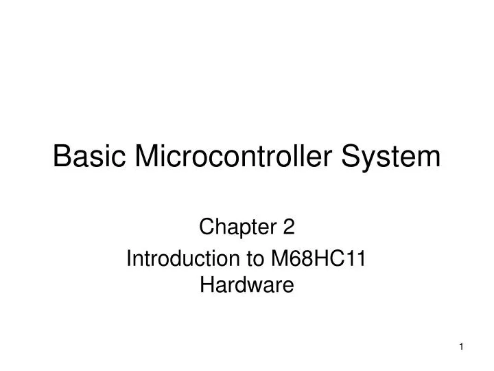 basic microcontroller system
