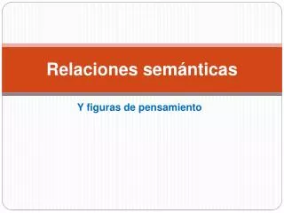 relaciones sem nticas