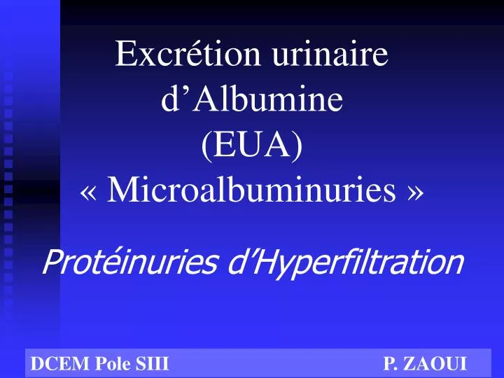 excr tion urinaire d albumine eua microalbuminuries