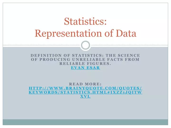 statistics representation of data