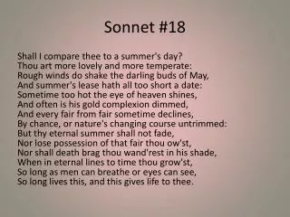 Sonnet #18