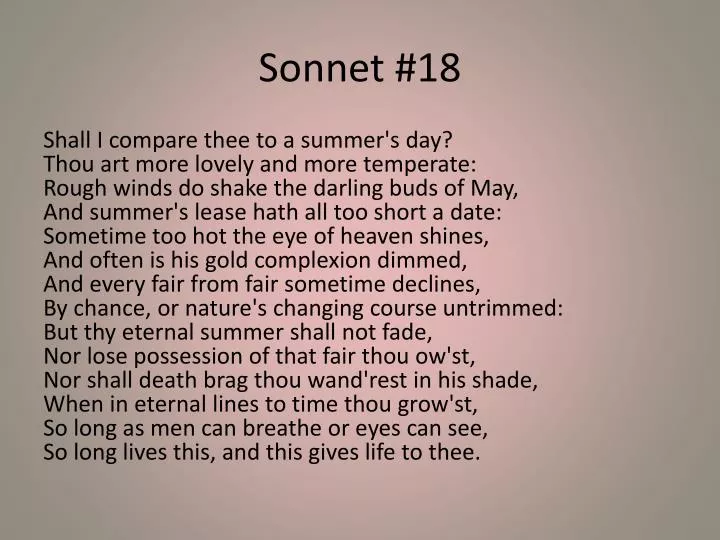 sonnet 18