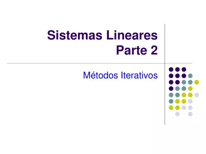 sistemas lineares parte 2