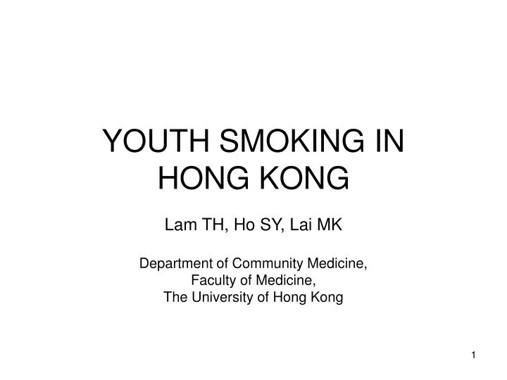 youth smoking in hong kong
