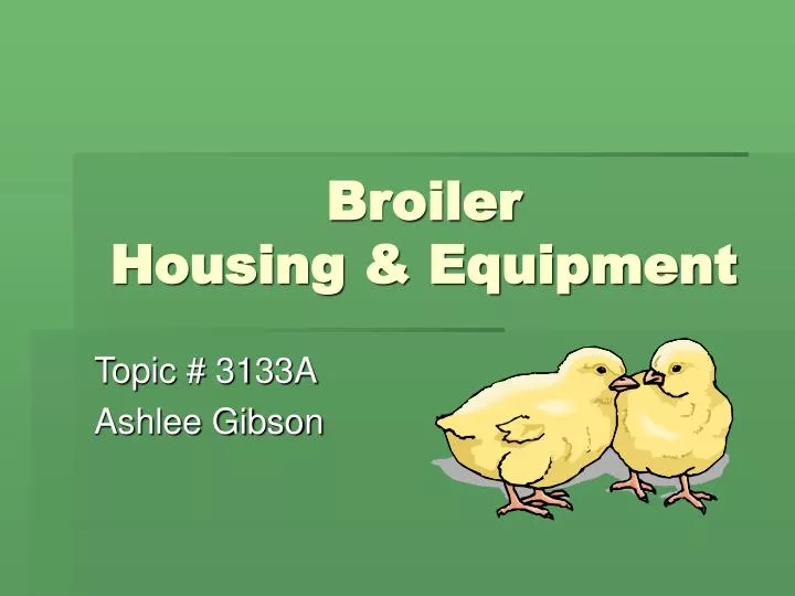 broiler housing equipment