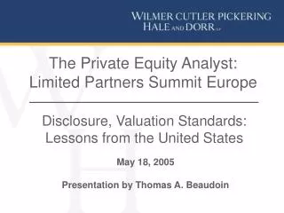 The Private Equity Analyst: Limited Partners Summit Europe