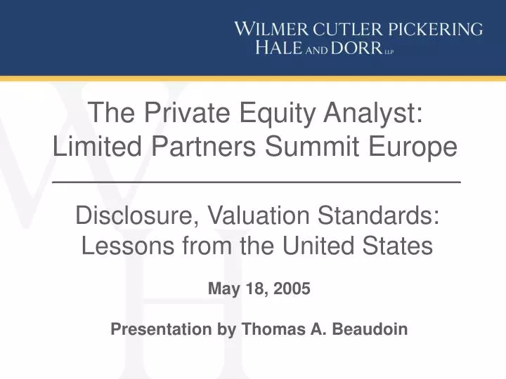 the private equity analyst limited partners summit europe