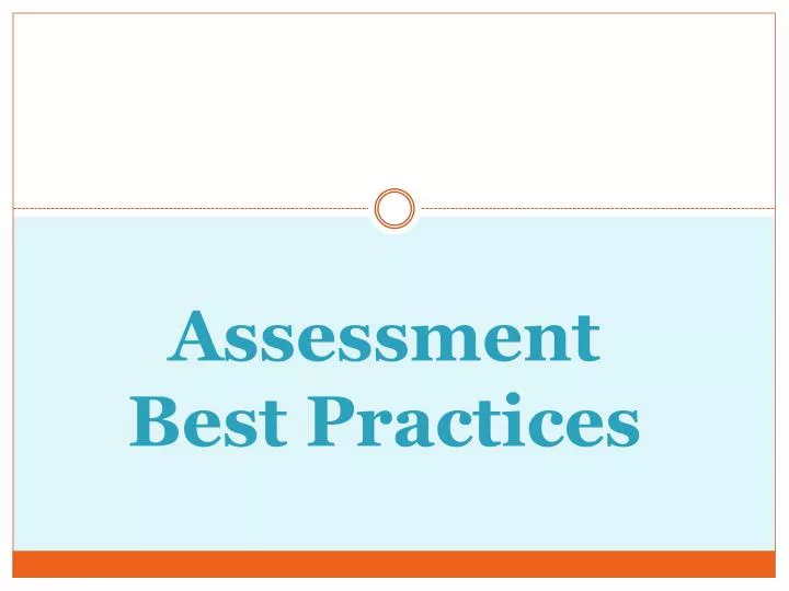 assessment best practices