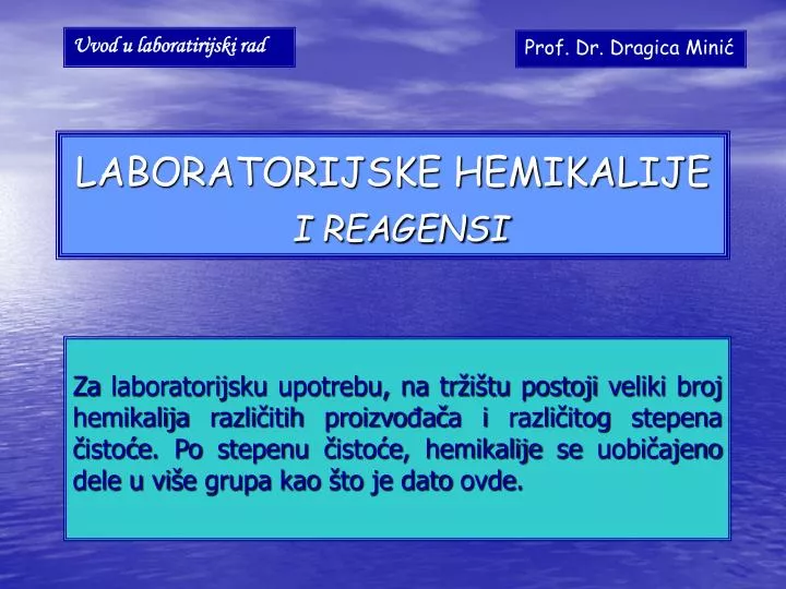 laboratorijske hemikalije i reagensi